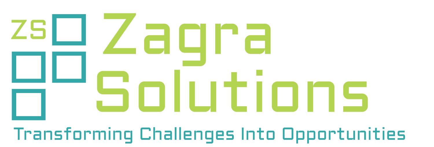 Zagra Solutions Logo Logo for Zagra Solutions. Tag linbe is: Transforming Challenges Into Opportunities